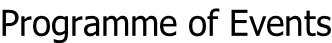 Programme of Events